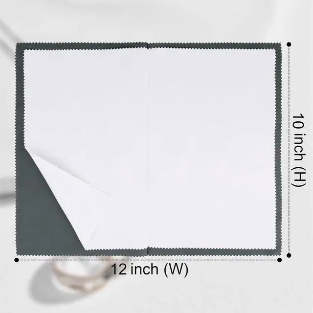 Alt view image 4 of 6 - 2PC X-Large 12x10'' Double Layer Jewelry Polishing & Buff Cloths (Grey)