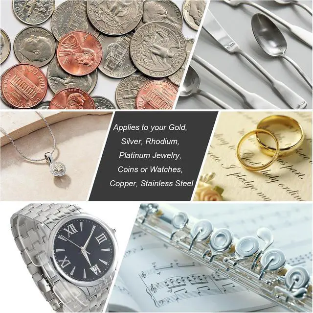 Alt view image 5 of 6 - 2PC X-Large 12x10'' Double Layer Jewelry Polishing & Buff Cloths (Grey)