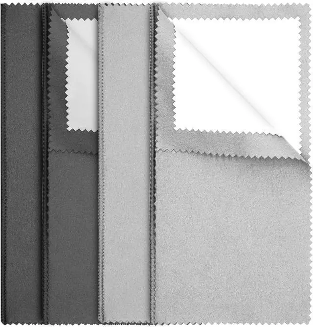 Main image of 4Pcs Silver Polishing Cloths - Double-Sided Jewelry Cleaner for Sterling Silver, Gold, Platinum - Keeps Shining