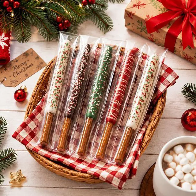 Alt view image 6 of 7 - Morepack Pretzel Rod Bags Self Sealing Cellophane Bags 2x10 In 100 Pcs