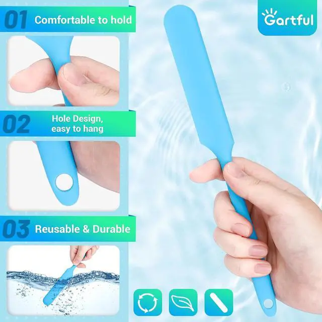 Alt view image 3 of 7 - Gartful 6PCS Colored Silicone Spatula Stick, Reusable Epoxy Stir Sticks Scraper DIY Crafts Tools for Mixing Resin, Paint, Waxing, Liquid, Arts Projects, Facial Mask Stirring Rods, 6 Colors