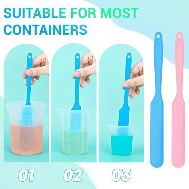 Alt view image 5 of 7 - Gartful 6PCS Colored Silicone Spatula Stick, Reusable Epoxy Stir Sticks Scraper DIY Crafts Tools for Mixing Resin, Paint, Waxing, Liquid, Arts Projects, Facial Mask Stirring Rods, 6 Colors
