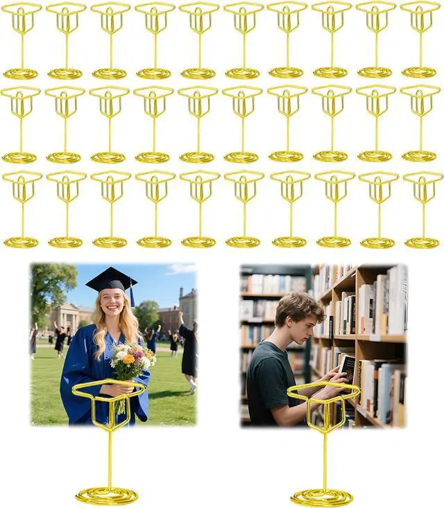 Main image of 32PCS Table Number Holders,Grad Cap Graduation Picture Display for Tables
