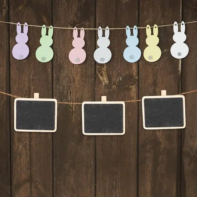 Alt view image 4 of 7 - Healifty Mini Chalkboard Signs with Clips: 10 Pack Small Wooden Blackboard Labels for Food Display, Buffet Table Party Decorations, Wedding Vendor Price Tags & Name Cards