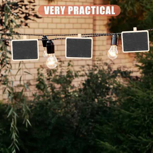 Alt view image 5 of 7 - Healifty Mini Chalkboard Signs with Clips: 10 Pack Small Wooden Blackboard Labels for Food Display, Buffet Table Party Decorations, Wedding Vendor Price Tags & Name Cards