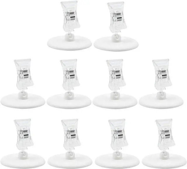 Main image of eZAKKA 10Pcs Sign Clips Rotatable Place Card Name Cards Merchandise Display