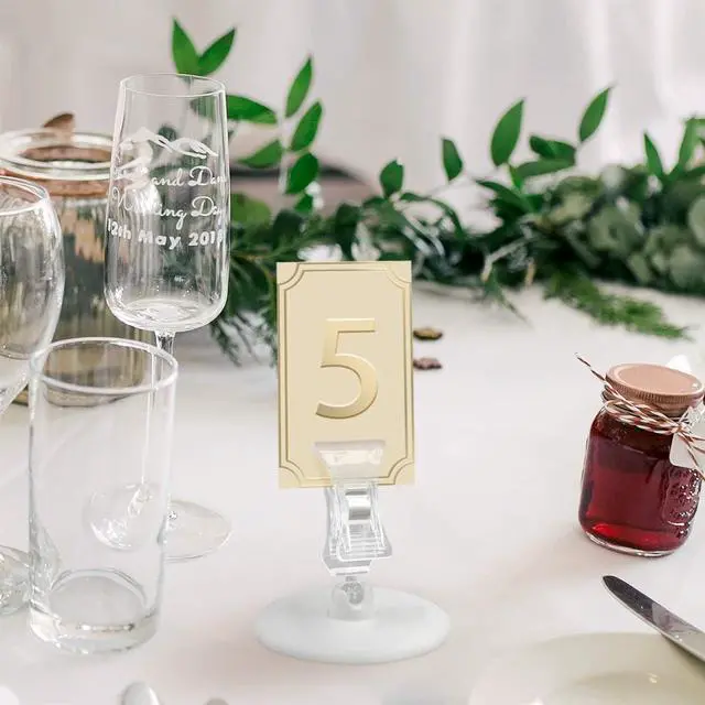 Alt view image 7 of 7 - eZAKKA 10Pcs Sign Clips Rotatable Place Card Name Cards Merchandise Display