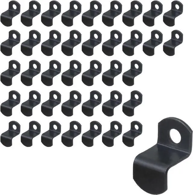 Main image of 40pcs 1/2" Depth Flat Offset Canvas Clips, Black