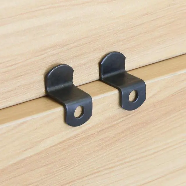 Alt view image 5 of 7 - 40pcs 1/2" Depth Flat Offset Canvas Clips, Black