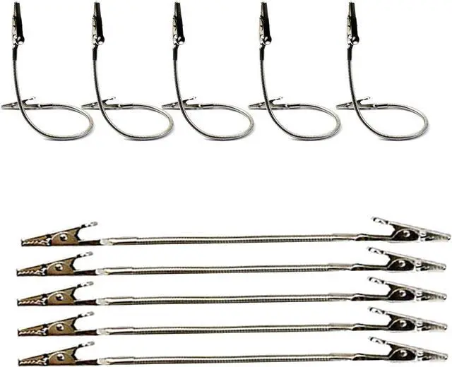 Main image of 10-Pack Double-Headed Alligator Clip Bendable Flexible Holders