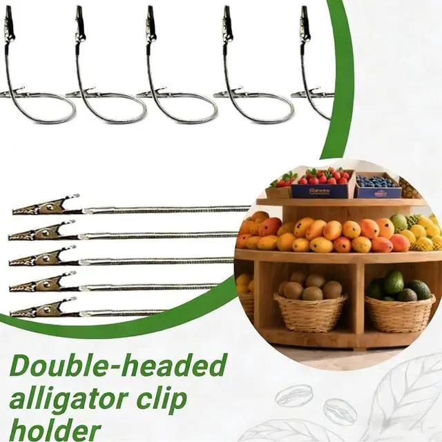 Alt view image 5 of 5 - 10-Pack Double-Headed Alligator Clip Bendable Flexible Holders