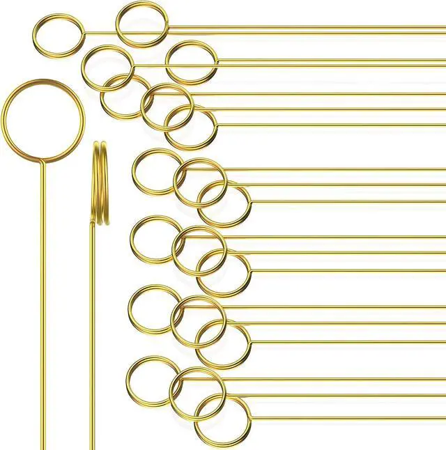 Main image of Pajean 60 Pcs Floral Pick Card Holder, Metal Wire Place Card Holder