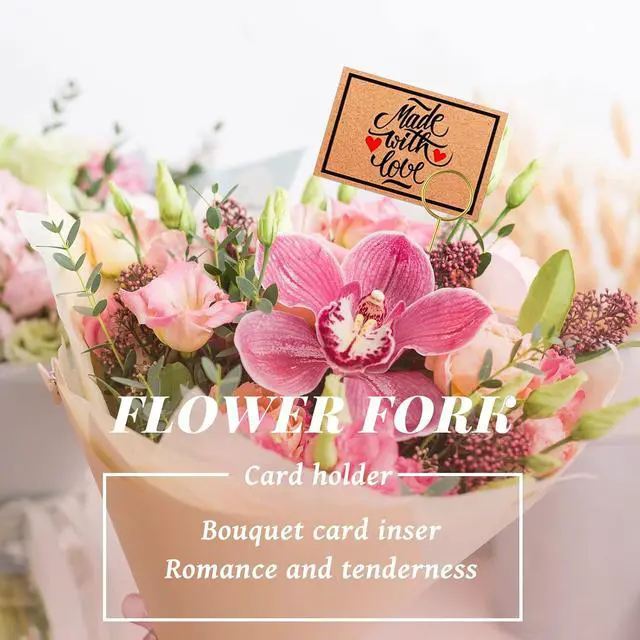 Alt view image 3 of 7 - Pajean 60 Pcs Floral Pick Card Holder, Metal Wire Place Card Holder