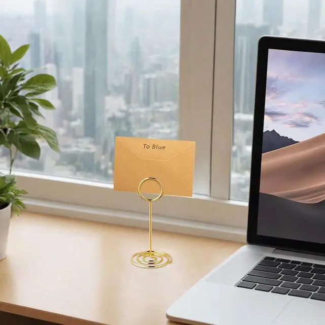 Alt view image 5 of 7 - Gold Table Number Holder Card Place Card Holder, 20 PCS