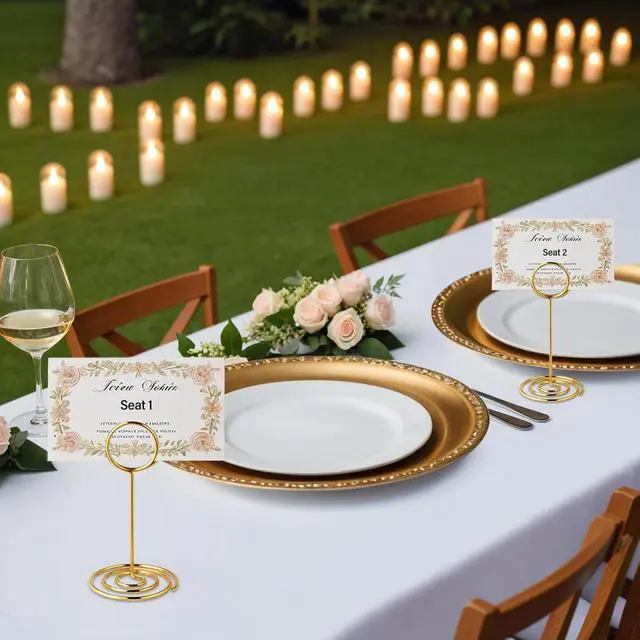 Alt view image 4 of 7 - Gold Table Number Holder Card Place Card Holder, 20 PCS