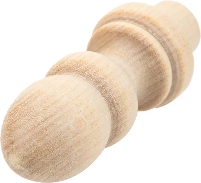 Alt view image 3 of 4 - Turned Birch Finial - 2-7/16" Tall - Pack of 2 - Decorative Unfinished Wood Finials for Crafts, Unpainted Wooden Spindle for Birdhouse, Grandfather Clock, Swing Mirror - UA-11-BWF