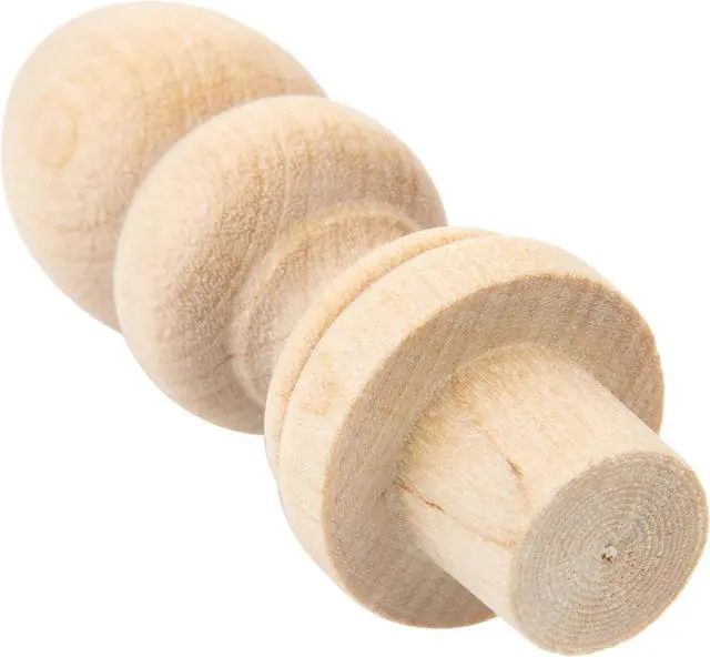 Alt view image 4 of 4 - Turned Birch Finial - 2-7/16" Tall - Pack of 2 - Decorative Unfinished Wood Finials for Crafts, Unpainted Wooden Spindle for Birdhouse, Grandfather Clock, Swing Mirror - UA-11-BWF