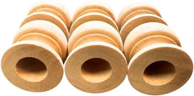 Alt view image 3 of 3 - Wood Dowel Rod Finials, 1-1/16 Inch Tall, 1/2" Hole (6)