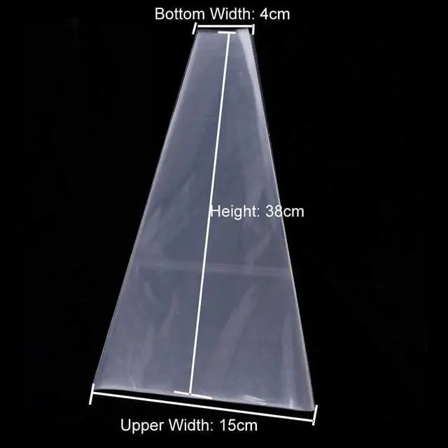 Alt view image 2 of 7 - 100 Pcs Clear Flower Bouquet Sleeves, Transparent Cellophane Bags for Valentine's Day Gifts, Wedding Floral Packaging, Rose Protectors, Food-Grade Plastic Wrap, Bulk Party Decorations (6x10in)