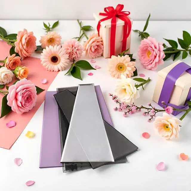 Alt view image 3 of 7 - 100 Pcs Clear Flower Bouquet Sleeves, Transparent Cellophane Bags for Valentine's Day Gifts, Wedding Floral Packaging, Rose Protectors, Food-Grade Plastic Wrap, Bulk Party Decorations (6x10in)