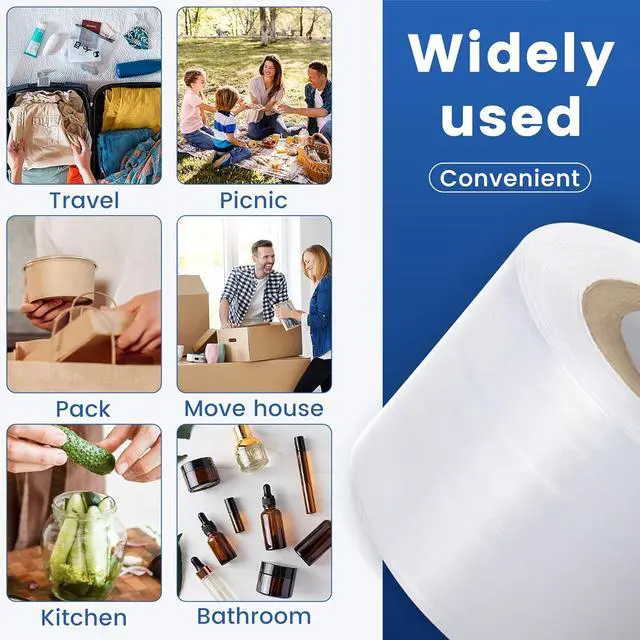 Alt view image 6 of 6 - Mini Stretch Wrap Film Roll for Bottles Jars Shrink Seal Packing