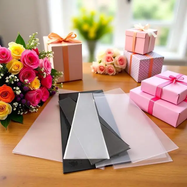 Alt view image 5 of 7 - Mozff 100 Pcs Transparent Plastic Flower Bouquet Bag Sleeve Transparent Cellophane Bags Rose Packaging Bags Wrap Cellophane Bags for Valentine's Day, Gift Wrap Cellophane Bags