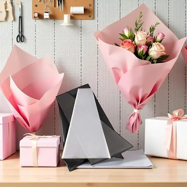 Alt view image 6 of 7 - Mozff 100 Pcs Transparent Plastic Flower Bouquet Bag Sleeve Transparent Cellophane Bags Rose Packaging Bags Wrap Cellophane Bags for Valentine's Day, Gift Wrap Cellophane Bags