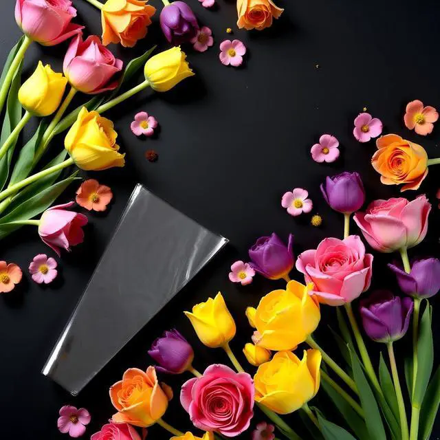 Alt view image 5 of 7 - 100Pcs Clear Plastic Flower Bouquet Bag Sleeve Transparent Cellophane Bags Rose Packaging Bags Gift Wrap Cellophane Bags for Valentine's Day