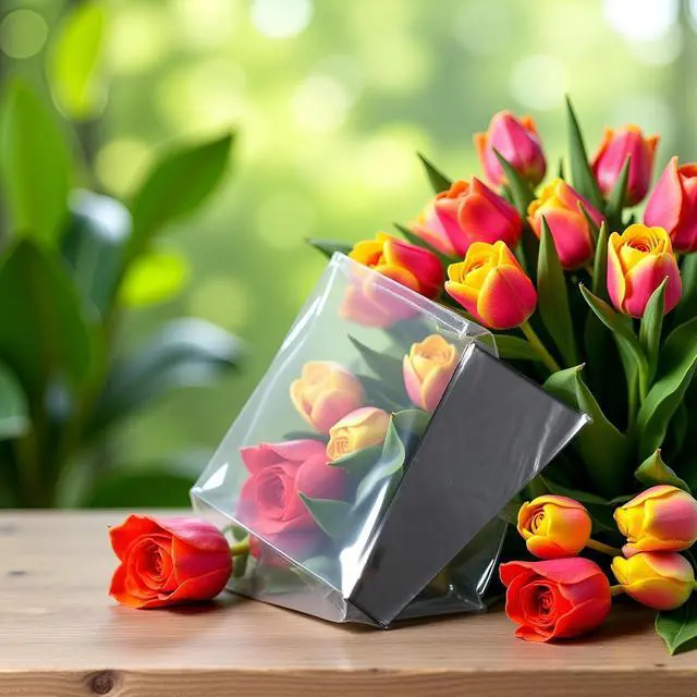Alt view image 7 of 7 - 100Pcs Clear Plastic Flower Bouquet Bag Sleeve Transparent Cellophane Bags Rose Packaging Bags Gift Wrap Cellophane Bags for Valentine's Day