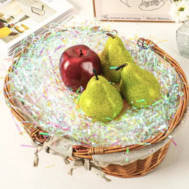 Alt view image 2 of 7 - Jansun 7 Oz Iridescent Crinkle Grass Sparkly Shredded Paper Filler