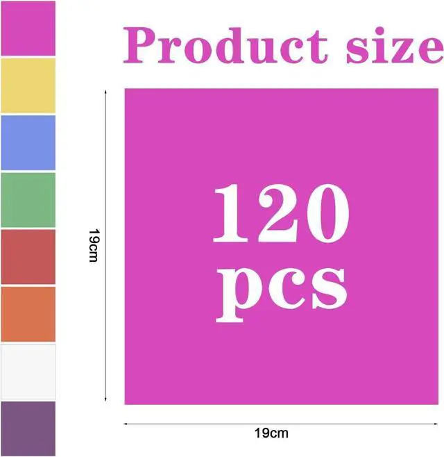 Alt view image 2 of 7 - ARubyForest Colored Cellophane Sheets 7.5x7.5 Inches Cellophane Paper 120 pcs Colored Cellophane Wrap Colored Plastic Sheets for Crafts Art Projects Light Decorations Candy Packaging