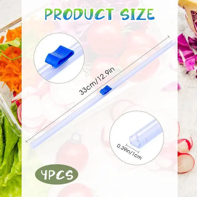 Alt view image 2 of 7 - Plastic Wrap Slide Cutter, 4 Pcs 13 Inch Wrapping Paper Cutter Slider Wrap Dispenser, Self-Adhesive Plastic Wrap Slide Cutter, Two Way Sliding Cutter Paper Slicer for Kitchen Office Supplies