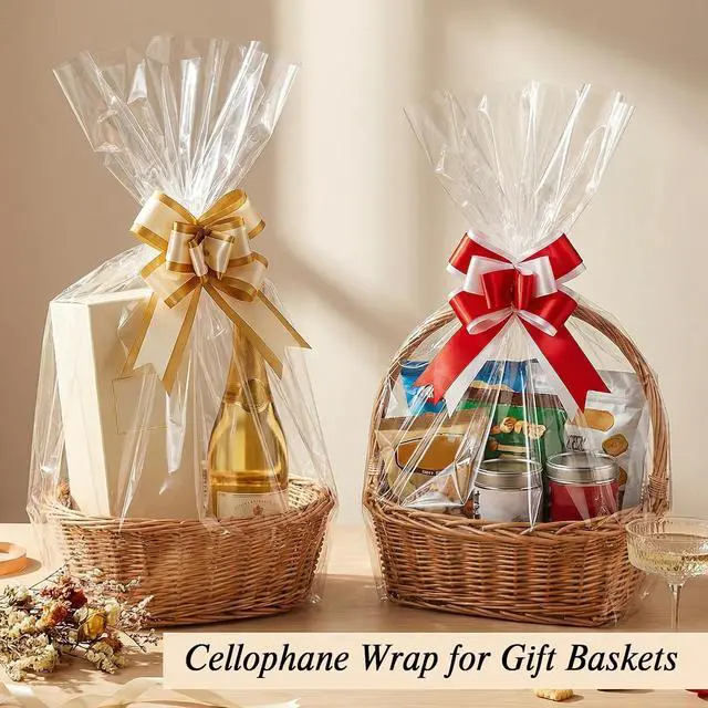 Alt view image 4 of 6 - woric Clear Cellophane Wrap Roll, 17 in x 82 ft, Gift Basket Wrapping Paper