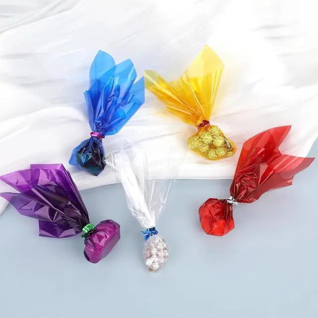 Alt view image 3 of 7 - Colorful Plastic Paper, 160 Pieces Colored Transparency Sheets 7.5x7.5 In Craft Plastic for Candy Cookies Packing DIY Crafts Decorations - Transparent Glass Wrap Paper Thin Acetate
