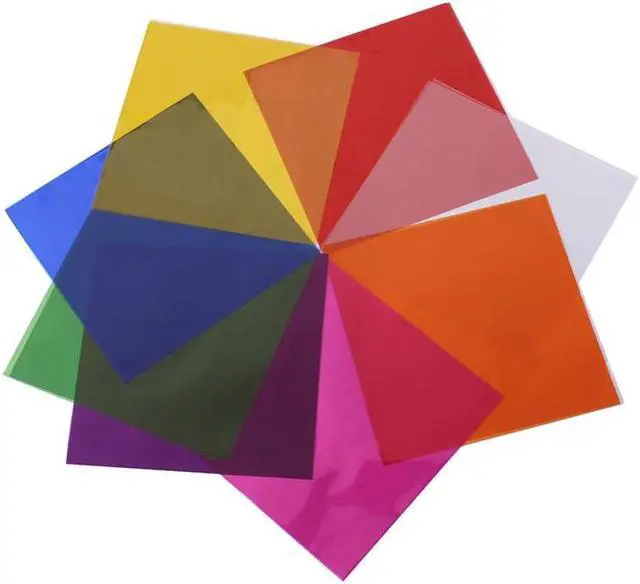 Alt view image 2 of 7 - BetterJonny 240 Pcs Cellophane Sheets, 15.5X15.5cm Transparent Colored Cellophane Wrap Treat Candy Small Gifts Wrapping Colorful Plastic Sheets for DIY Arts Crafts Decorations8-Colors