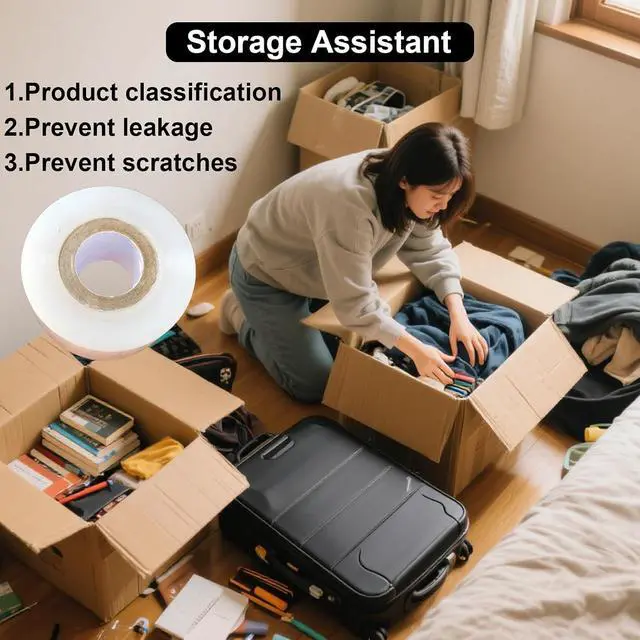 Alt view image 6 of 6 - 4 Pcs Mini Stretch Wrap Film, 1.57" x 656 FT Hand Stretch Wrap Roll, Mini Clear Unheated Shrink Wrap for Securing Small Bottles Jars Cans Tin Seal Packing & Gift Wrap Rolls