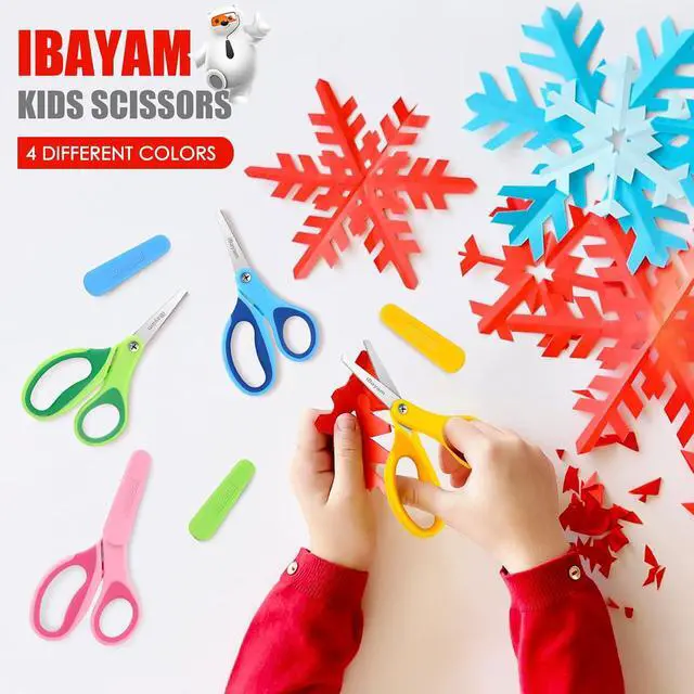Alt view image 5 of 7 - iBayam 5" Kid Scissors Soft Grip, Blunt Tips, Right & Left Handed, 4 Colors