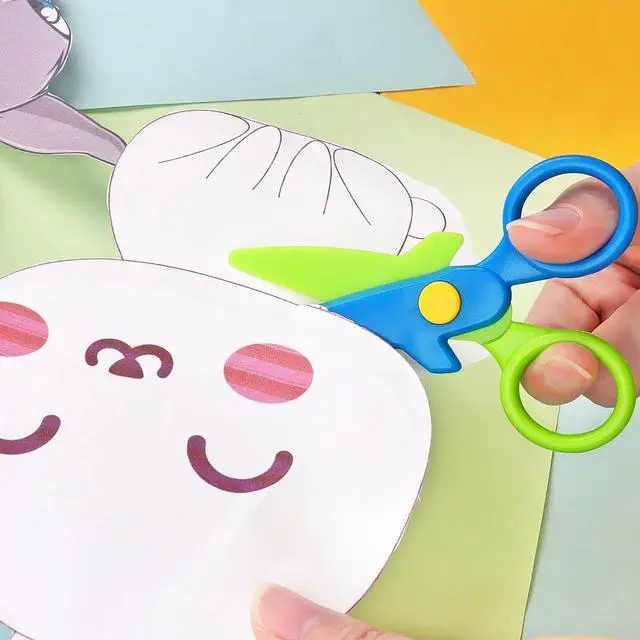 Alt view image 2 of 7 - Asdirne Children Scissors, Kid Safety Scissor for Preschool Toddler, Arts & Crafts Safe Scissors Set, 2 Pack