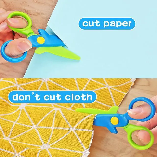 Alt view image 5 of 7 - Asdirne Children Scissors, Kid Safety Scissor for Preschool Toddler, Arts & Crafts Safe Scissors Set, 2 Pack