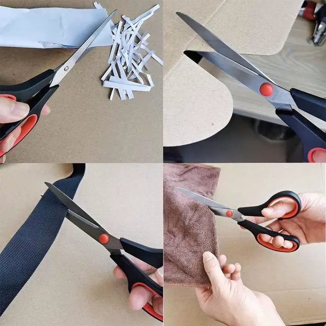 Alt view image 7 of 7 - Scissors, Multipurpose office Scissors,8.5 Inch Ultra Sharp Shears, Comfort-Grip Handles Household scissorsSturdy Sharp Craft Supplies - Pack of 5, Right/Left Hande