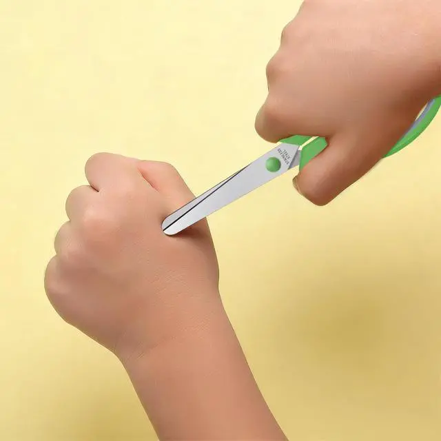 Alt view image 4 of 7 - 5.5" Kids Small Scissors Set,Blunt Tip Craft Paper Scissors Bulk, Stainless Steel Safety Blades for Classroom School Home,6 Packs