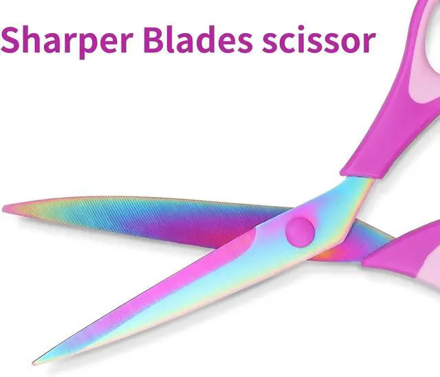 Alt view image 4 of 7 - Fabric Scissors, Dressmaking with Titanium Plated Stainless Steel, Tailor Scissors for Cutting Fabrics and Leather, Set of 2