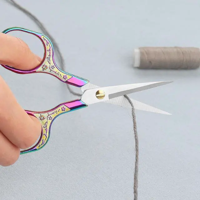 Alt view image 5 of 7 - Fabric Scissors, Dressmaking with Titanium Plated Stainless Steel, Tailor Scissors for Cutting Fabrics and Leather, Set of 2