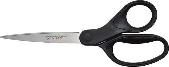 Main image of Westcott 16451 8-Inch KleenEarth Recycled Scissors For Office and Home, Black