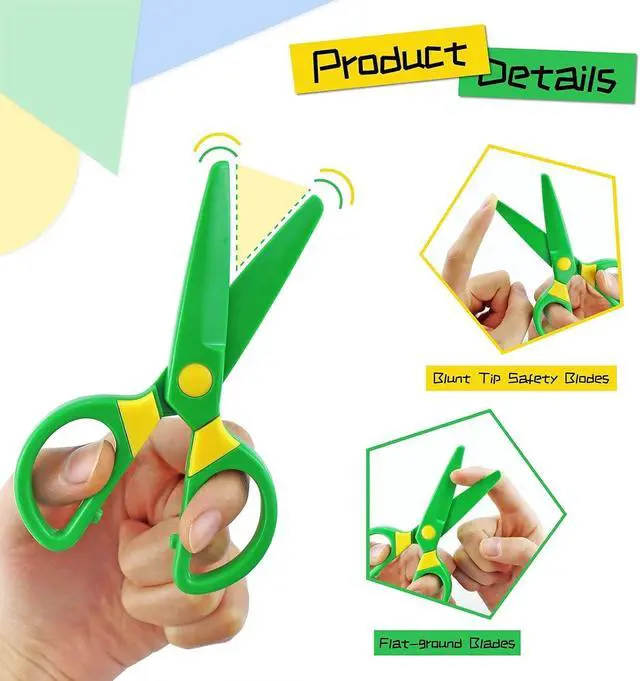 Alt view image 4 of 6 - JIALEEY Plastic Child-Safe Scissor Set, Toddlers Training Scissors, Pre-School Training Scissors and Children Art Supplies3pcs