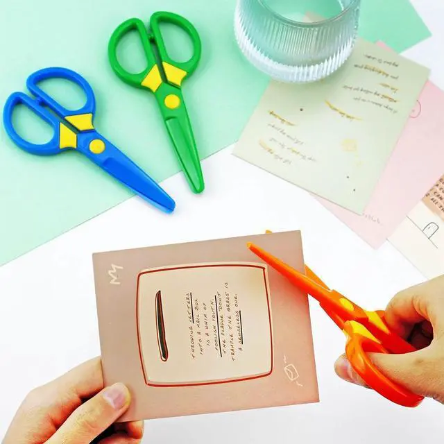 Alt view image 3 of 6 - JIALEEY Plastic Child-Safe Scissor Set, Toddlers Training Scissors, Pre-School Training Scissors and Children Art Supplies3pcs