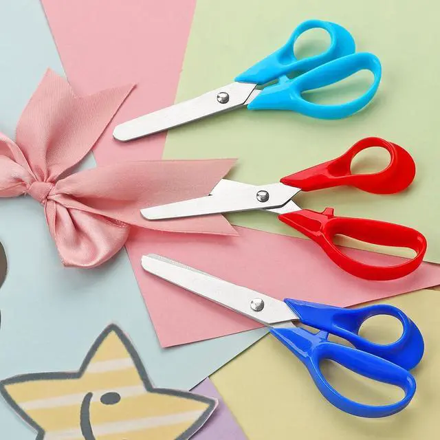 Alt view image 7 of 7 - Asdirne Kids Scissors, Children Scissors with Comfort Grip Handles, Safety Blunt Tip, 5 Inch, 3 Pack