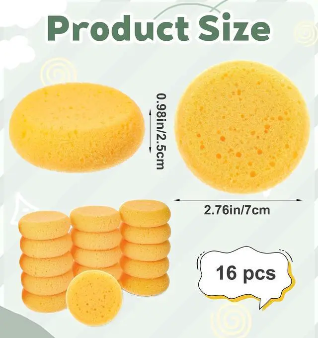 Alt view image 2 of 7 - 16Pcs Pottery Sponges for Clay, Clay Sponges for Pottery, Round Sponge