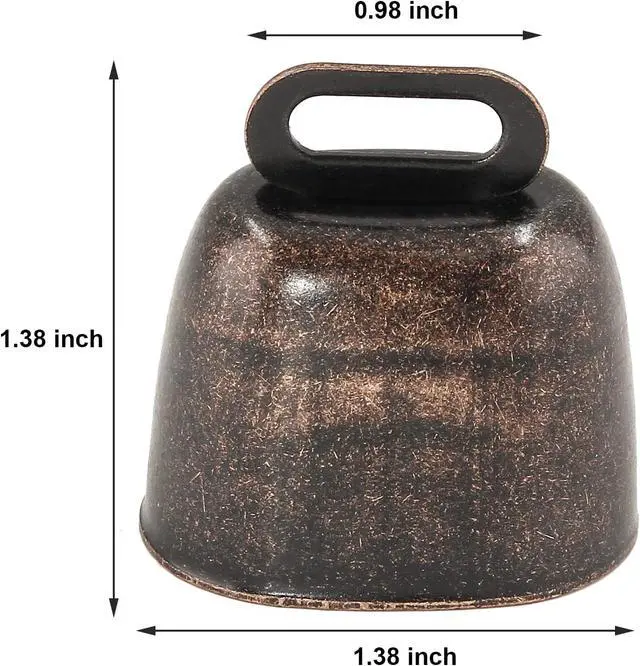 Alt view image 2 of 6 - Litoexpe 4Pcs Red Bronze Mini Cow Bells