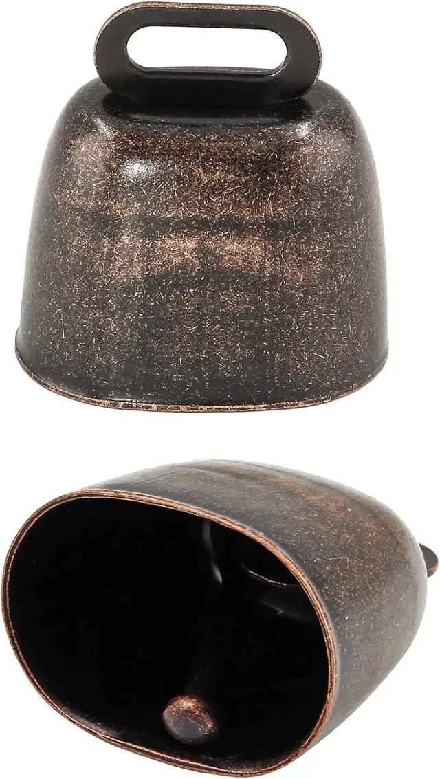 Alt view image 4 of 6 - Litoexpe 4Pcs Red Bronze Mini Cow Bells